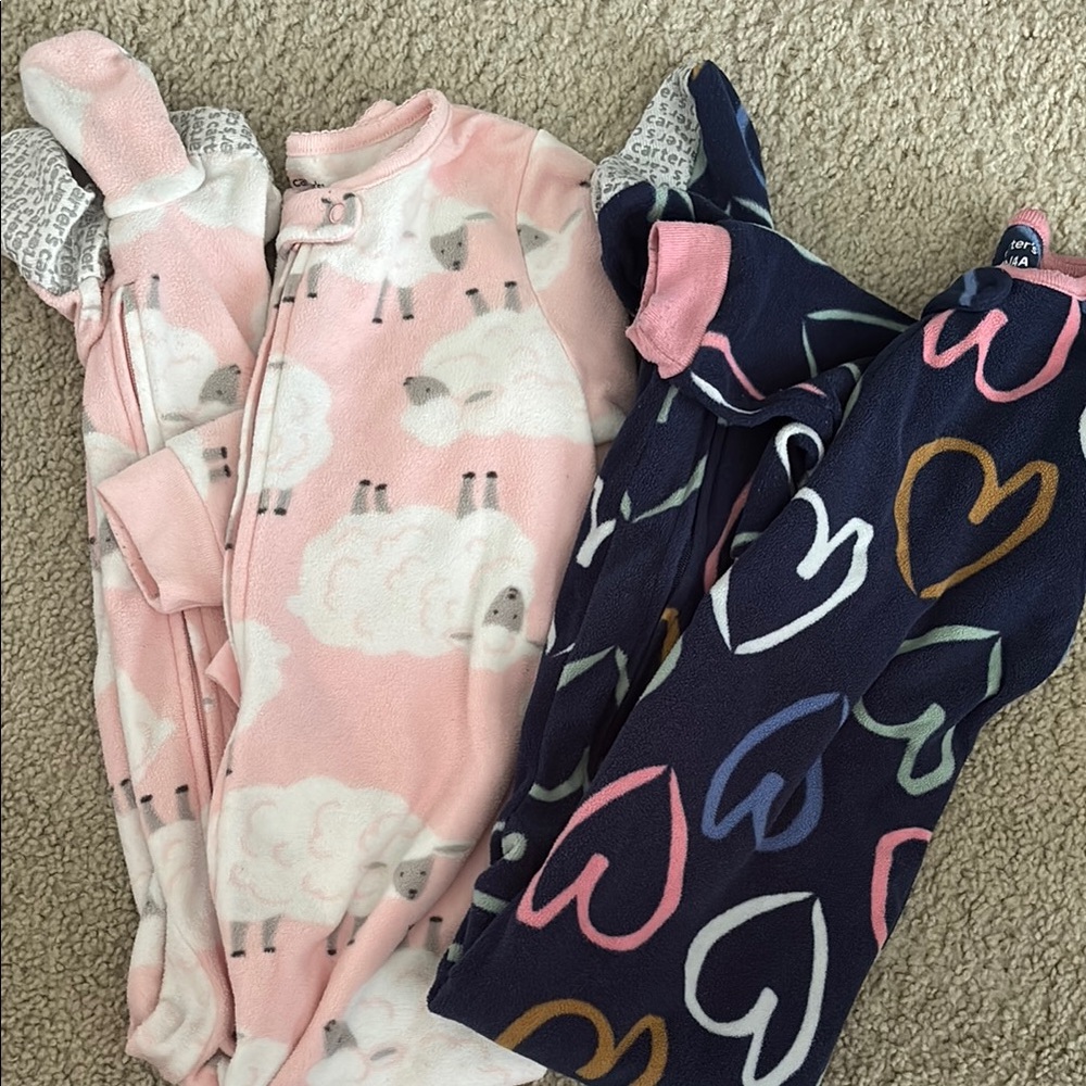 Carter's Pink and Navy Kids Pajamas
